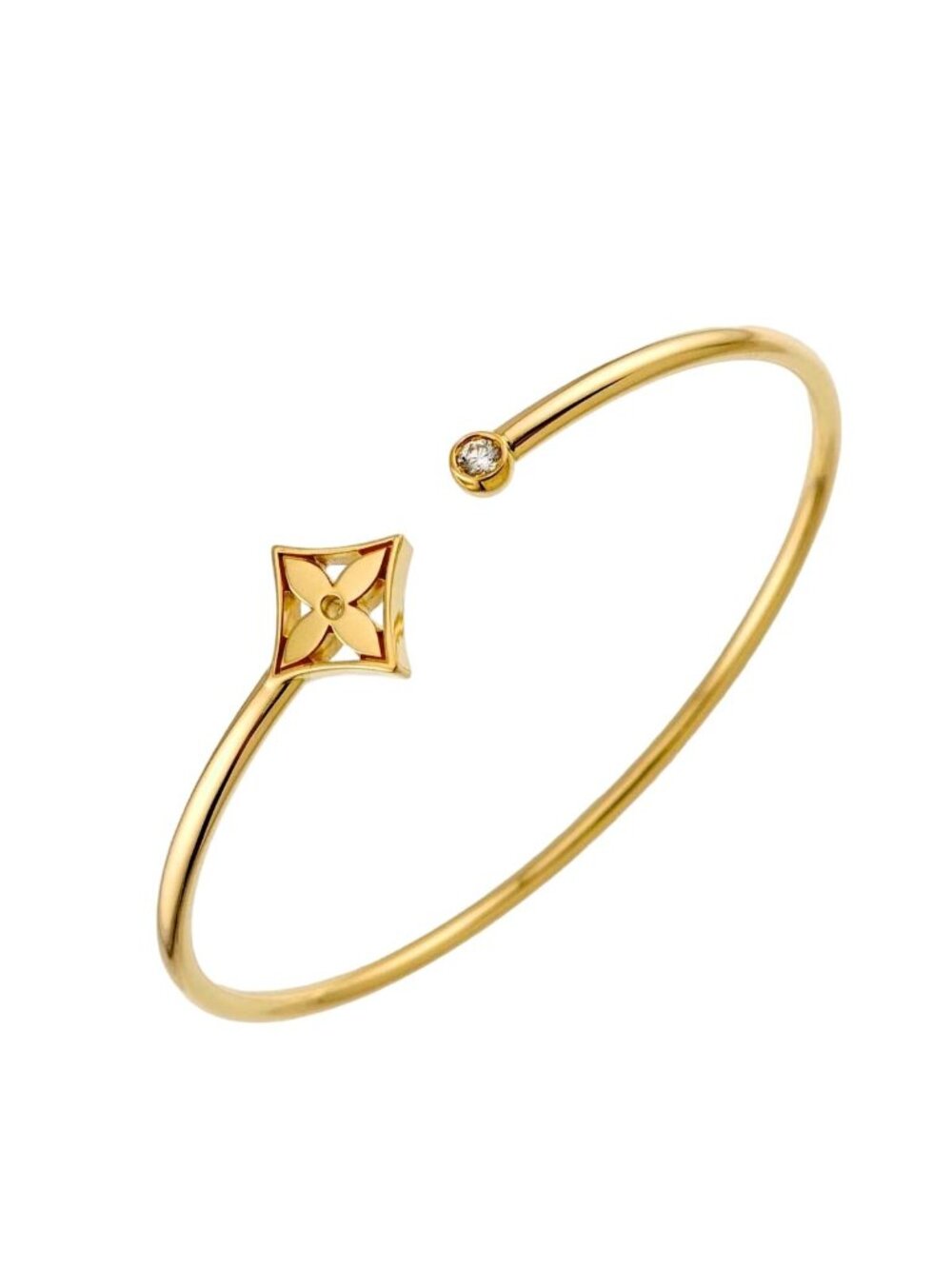 Louis Vuitton Bracelet Twist Blossom Diamond 16 18k Yellow Gold